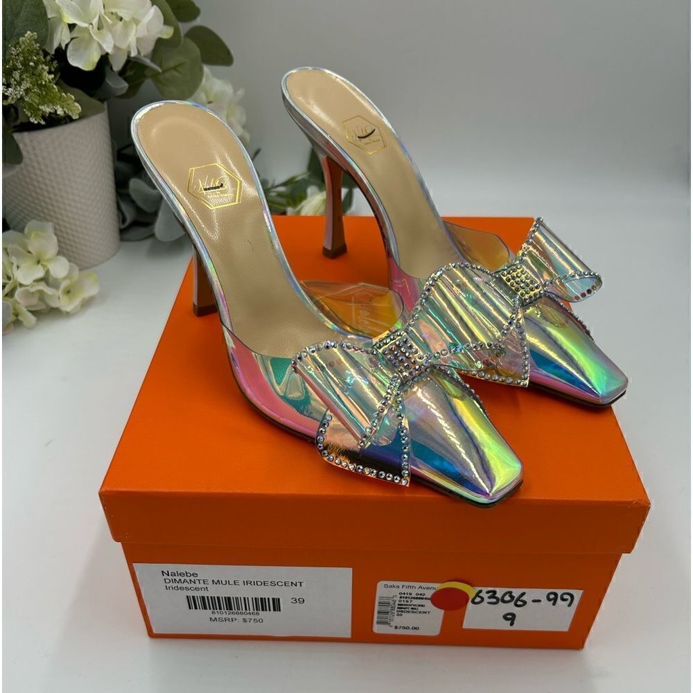 Women’s Nalebe diamanté iridescent mule, size 39 made in Italy